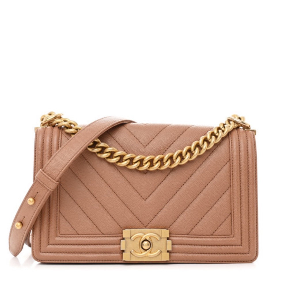 Chanel Chevron Quilted Boy Bag